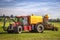 heavy tractor for application of manure on arable farmland