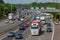 Heavy traffic on the busiest British motorway M25