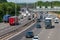 Heavy traffic on the busiest British motorway M25