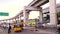 Heavy traffic crossing a bridge, Busy rush hour street scene.