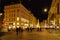 Heavy traffic on Graben street 1679 at night, Vienna, Austria