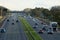 Heavy traffic, mainly cars, M6 motorway Lancashire
