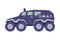 Heavy Truck as SWAT Vehicle or Rescue Vehicle and Police Tactical Unit Vector Illustration