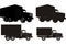 Heavy truck silhouette set