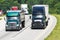 Heavy Truck Traffic On Interstate Highway