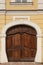 Heavy wooden doors