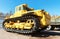 Heavy yellow construction bulldozer