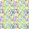 Hebrew alphabet seamless pattern. Hebrew ABC