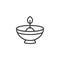 Hebrew Candle outline icon