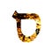 Hebrew letter Samech. Shabby gold font. The Hebrew alphabet