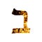 Hebrew letter Vet. Shabby gold font. The Hebrew alphabet
