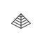 Hebrew Pyramid outline icon