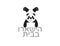 Hebrew Stay Home Sign With Cute Cartoon Panda