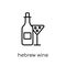 Hebrew Wine icon. Trendy modern flat linear vector Hebrew Wine i