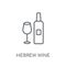 Hebrew Wine linear icon. Modern outline Hebrew Wine logo concept