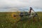 Hebridean machair landscape with harrow-type machi