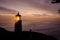 Heceta Head Lighthouse at sunset, built in 1892