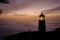 Heceta Head Lighthouse at sunset, built in 1892