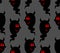 Heck seamless pattern. Daemon black ghost background. Evil spook