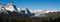 Hector Lake panorama in the rocky mountains