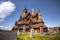 Heddal - August 01, 2018: Medieval Heddal stave church, the largest of the remaining stave churches in Telemark, Norway