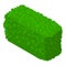 Hedge icon isometric vector. Natural green hedgerow rectangular shaped icon