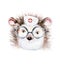 Hedgehog Animal cute doctor watercolor kids illustration isolated on white background. Medical children design