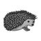 Hedgehog.Animals single icon in monochrome style vector symbol stock illustration web.