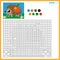 Hedgehog with apple. Color by numbers. Coloring book for kids. Colorful Puzzle Game for Children with answer