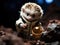 Hedgehog astronaut explores space globe