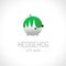 Hedgehog carrying apple logo template