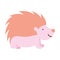 Hedgehog fauna forest wildlife design icon