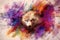 Hedgehog form and spirit through an abstract lens. dynamic and expressive Hedgehog print