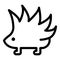 Hedgehog icon, outline style