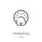 hedgehog icon vector from jungle collection. Thin line hedgehog outline icon vector illustration. Outline, thin line hedgehog icon