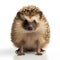 Hedgehog Isolated on White Background - Close-up - Studio Shot - AI generated