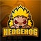 Hedgehog mascot esport logo design