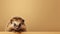 Hedgehog Minimalist Background: Intel Core, Lightbox, 32k Uhd, Beige And Amber
