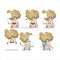 Hedgehog mushroom cartoon character bring information board