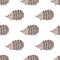 Hedgehog seamless pattern. Cute cartoon animal background.