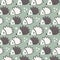 Hedgehog seamless pattern. Vector illustration