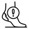 Heel injury icon, outline style