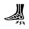heel spur disease line icon vector illustration