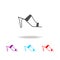 Heeled Mules, sandals icon. Elements of clothes in multi colored icons for mobile concept and web apps. Icons for website design a