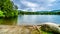 Heffley Lake and surrounding mountains in British Columbia,