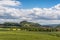 Hegau landscape with view to the Hohentwiel, Hilzingen, Baden-Wuerttemberg, Germany