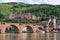 Heidelberg castle and Carl-Theodor bridge, Germany.