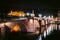 Heidelberg city panorama with Neckar river at night, Baden-Wurttemberg, Germany