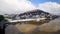 Heidelberg, Germany - February 2021: View on Odenwald forest hill called Heiligenberg with historical mansions covered in snow