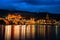 Heidelberg Nightscape Panorama Buildings Reflection on Neckar Ri